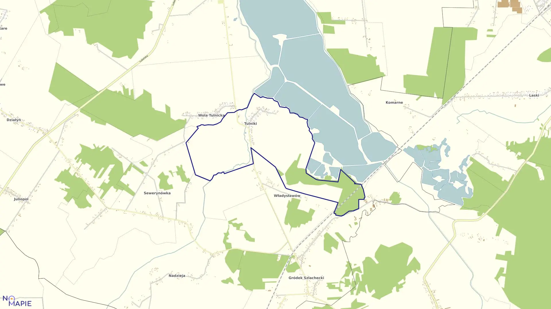 Mapa obrębu TULNIKI w gminie Siemień